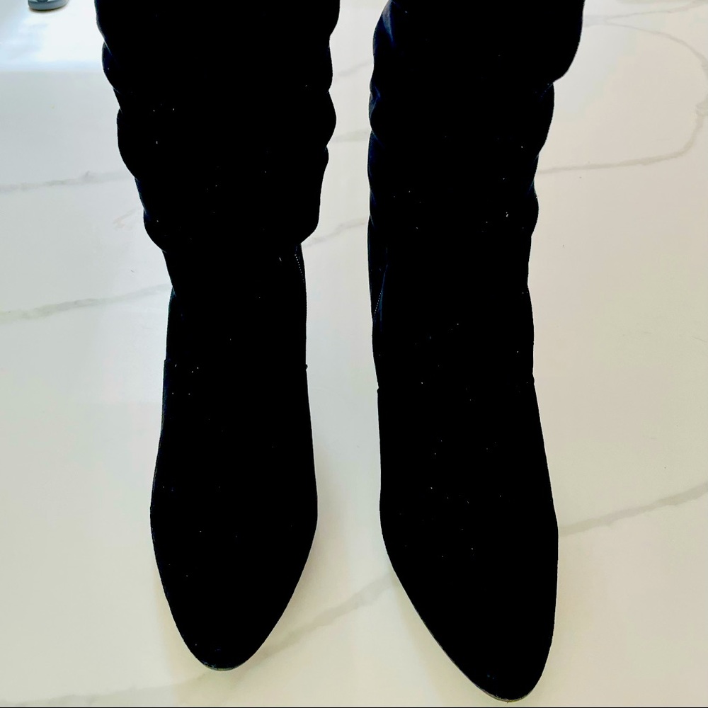 Impo Stretch Black Healed Boots, Size 11
